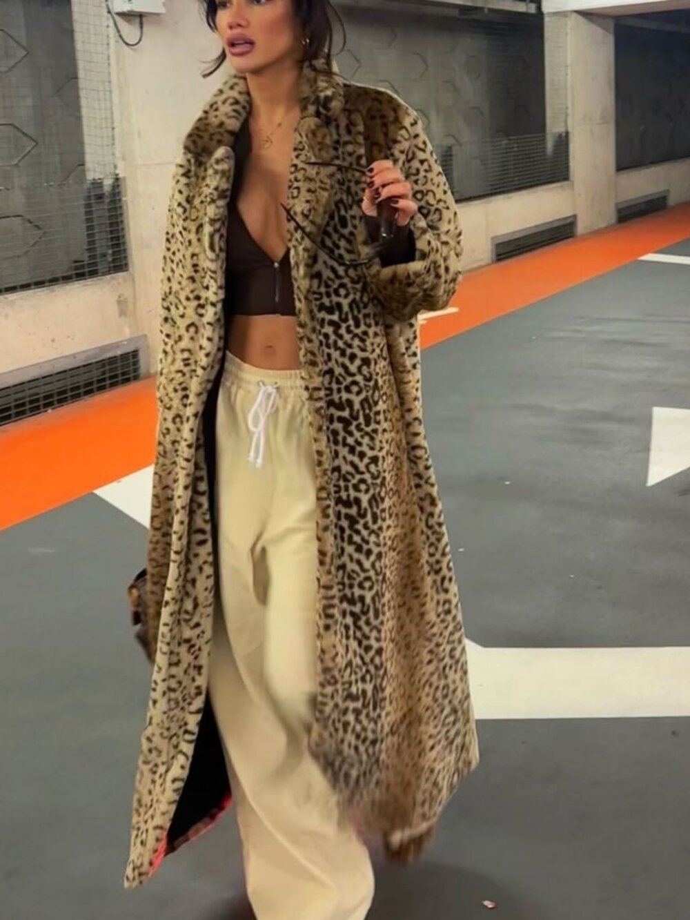 Leopard Faux Fur Coat